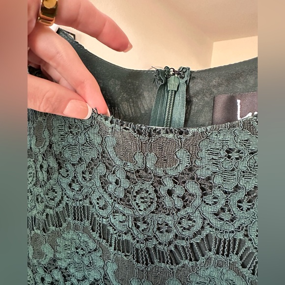 Lulu’s Take Me to Brunch Dark Green Lace Shift Dress - Picture 9 of 9